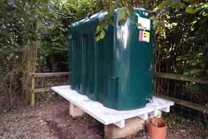 CT Tanks built new concrete oil tank base for this green fuel tank CT Tanks built new concrete oil tank base for this green fuel tank